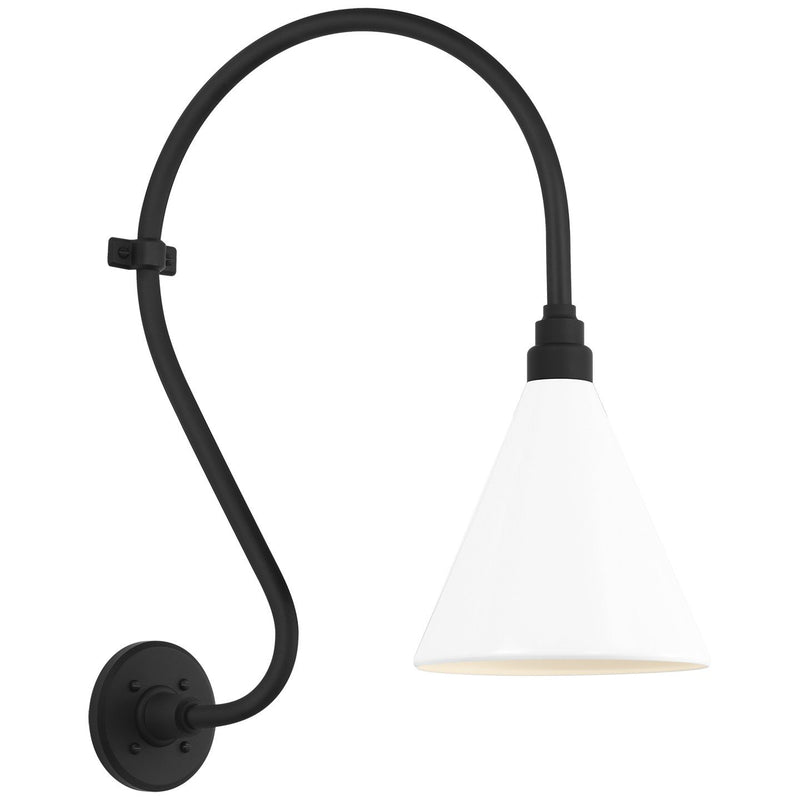 Academy Larrabee 15" Barn Light Outdoor Wall Lantern in Matte Black