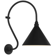 Academy Larrabee 15" Barn Light Outdoor Wall Lantern in Matte Black