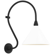 Academy Larrabee 15" Barn Light Outdoor Wall Lantern in Matte Black