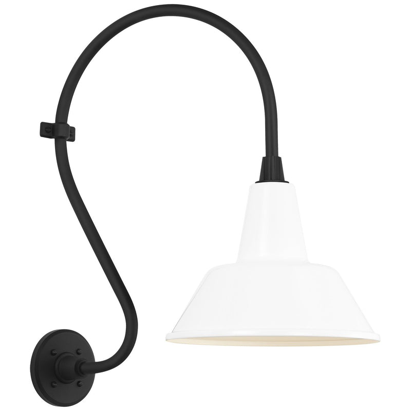 Academy Larrabee 15" Barn Light Outdoor Wall Lantern in Matte Black