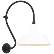 Academy Larrabee 15" Barn Light Outdoor Wall Lantern in Matte Black