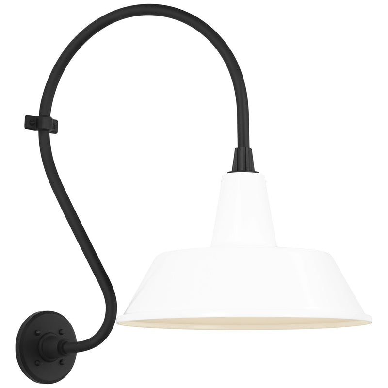 Academy Larrabee 15" Barn Light Outdoor Wall Lantern in Matte Black