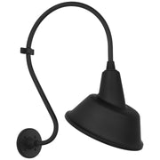 Academy Larrabee 15" Barn Light Outdoor Wall Lantern in Matte Black
