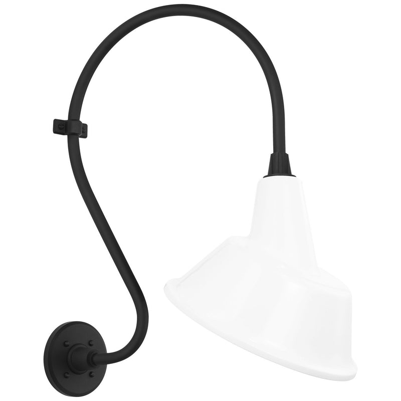 Academy Larrabee 15" Barn Light Outdoor Wall Lantern in Matte Black
