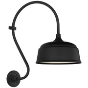 Academy Larrabee 15" Barn Light Outdoor Wall Lantern in Matte Black