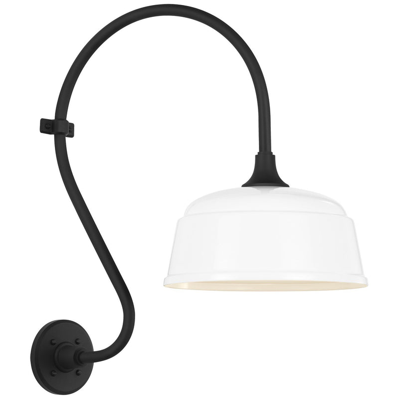 Academy Larrabee 15" Barn Light Outdoor Wall Lantern in Matte Black