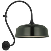 Academy Larrabee 15" Barn Light Outdoor Wall Lantern in Matte Black