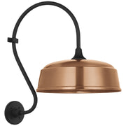 Academy Larrabee 15" Barn Light Outdoor Wall Lantern in Matte Black