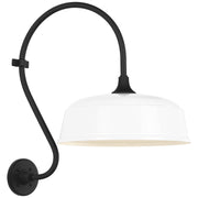 Academy Larrabee 15" Barn Light Outdoor Wall Lantern in Matte Black