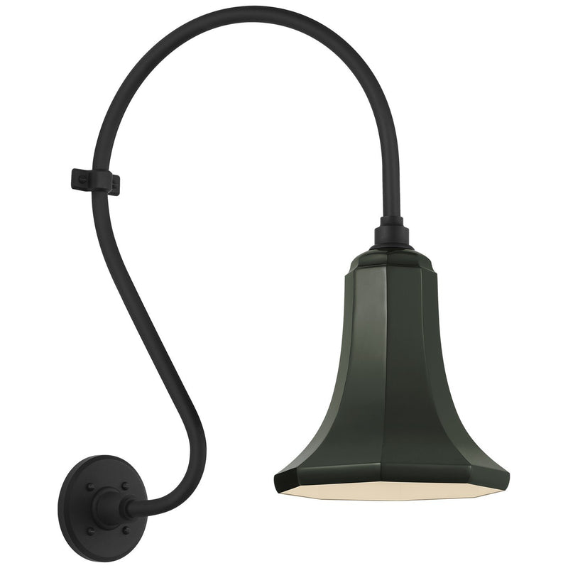 Academy Larrabee 15" Barn Light Outdoor Wall Lantern in Matte Black