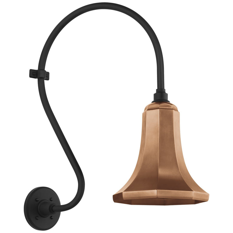 Academy Larrabee 15" Barn Light Outdoor Wall Lantern in Matte Black
