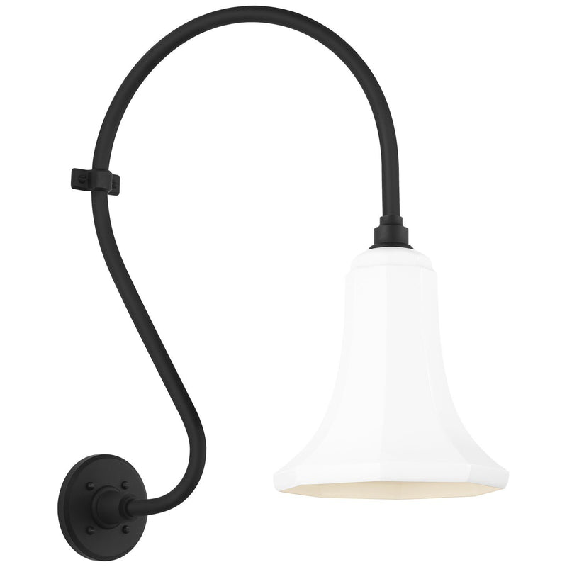 Academy Larrabee 15" Barn Light Outdoor Wall Lantern in Matte Black