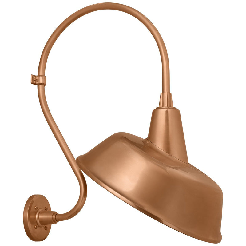 Academy Larrabee 15" Barn Light Outdoor Wall Lantern in Soft Copper