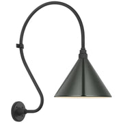 Academy Larrabee 18" Barn Light Outdoor Wall Lantern in Matte Black