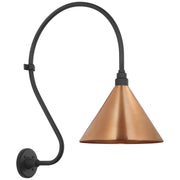 Academy Larrabee 18" Barn Light Outdoor Wall Lantern in Matte Black