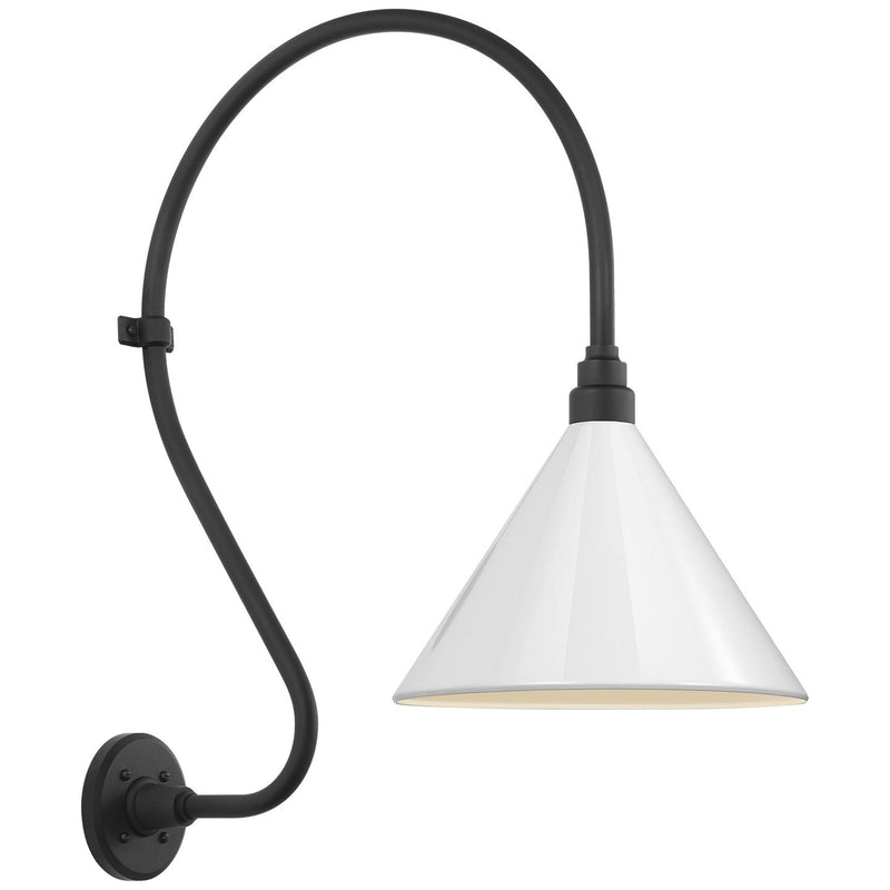 Academy Larrabee 18" Barn Light Outdoor Wall Lantern in Matte Black
