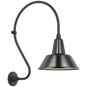 Academy Larrabee 18" Barn Light Outdoor Wall Lantern in Matte Black