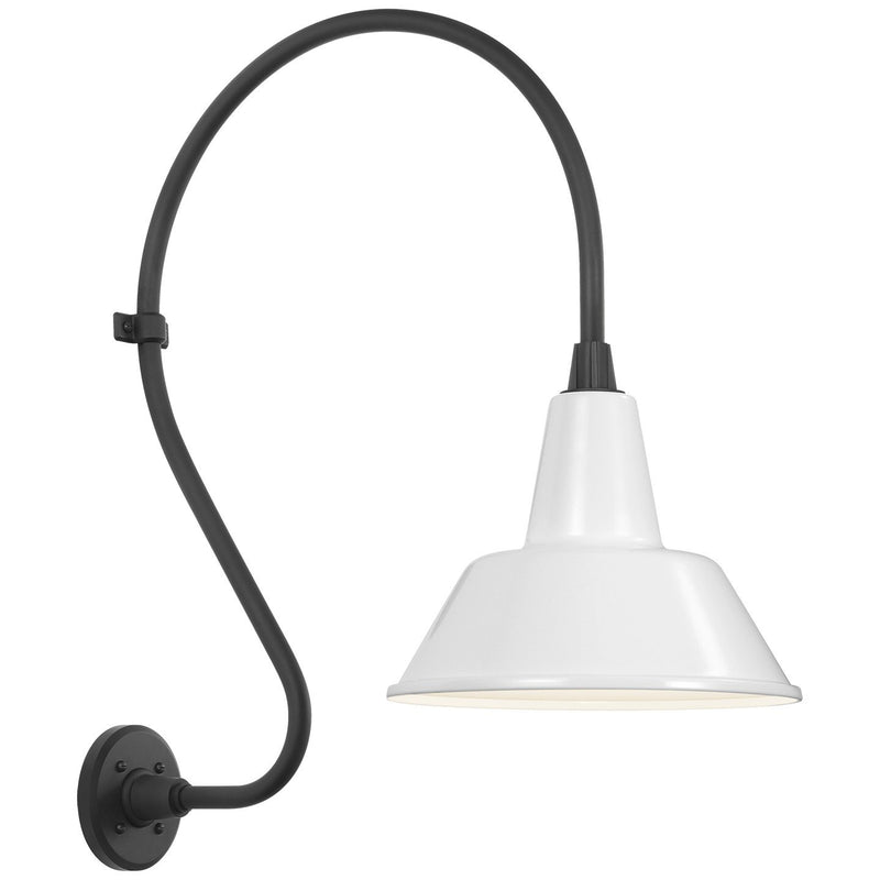 Academy Larrabee 18" Barn Light Outdoor Wall Lantern in Matte Black