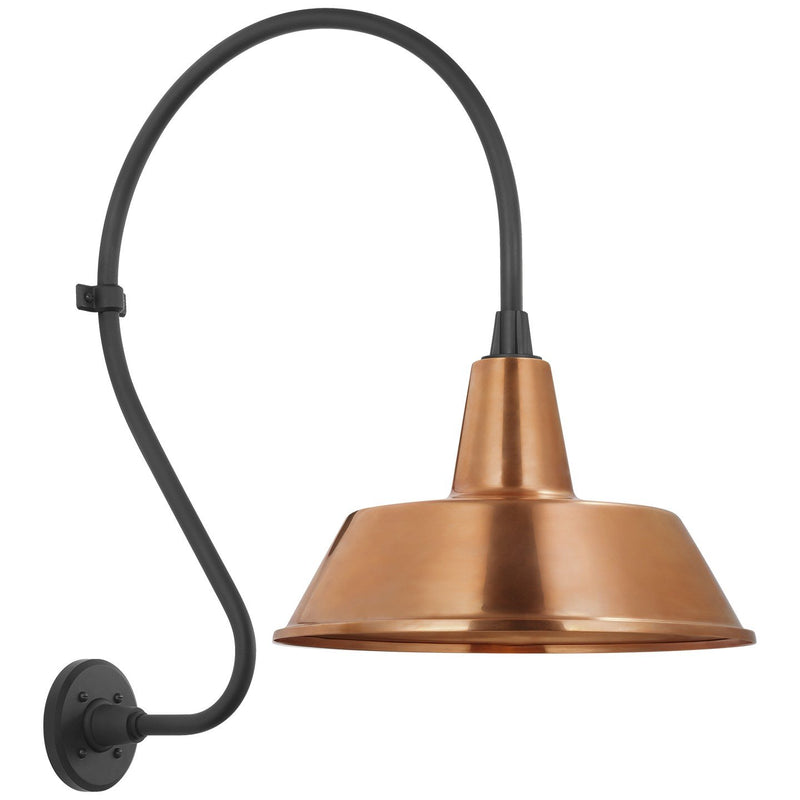 Academy Larrabee 18" Barn Light Outdoor Wall Lantern in Matte Black