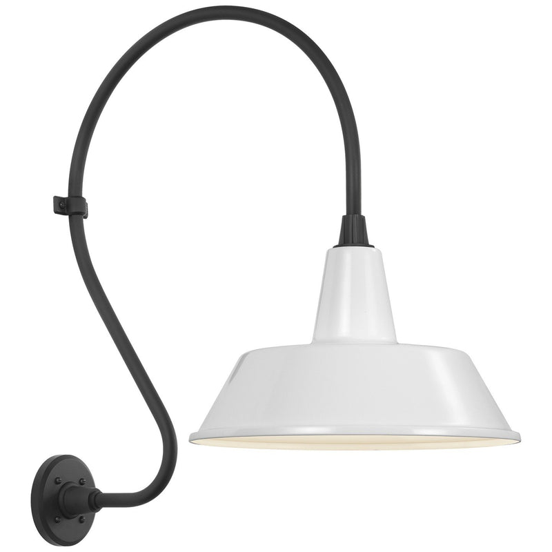 Academy Larrabee 18" Barn Light Outdoor Wall Lantern in Matte Black