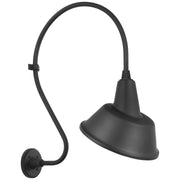 Academy Larrabee 18" Barn Light Outdoor Wall Lantern in Matte Black