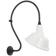 Academy Larrabee 18" Barn Light Outdoor Wall Lantern in Matte Black