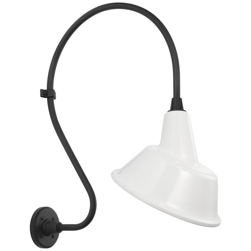 Academy Larrabee 18" Barn Light Outdoor Wall Lantern in Matte Black