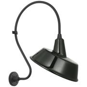 Academy Larrabee 18" Barn Light Outdoor Wall Lantern in Matte Black