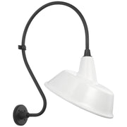 Academy Larrabee 18" Barn Light Outdoor Wall Lantern in Matte Black
