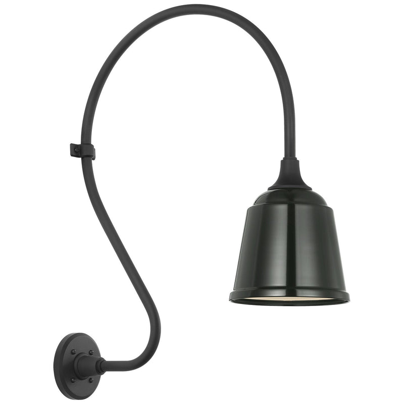 Academy Larrabee 18" Barn Light Outdoor Wall Lantern in Matte Black