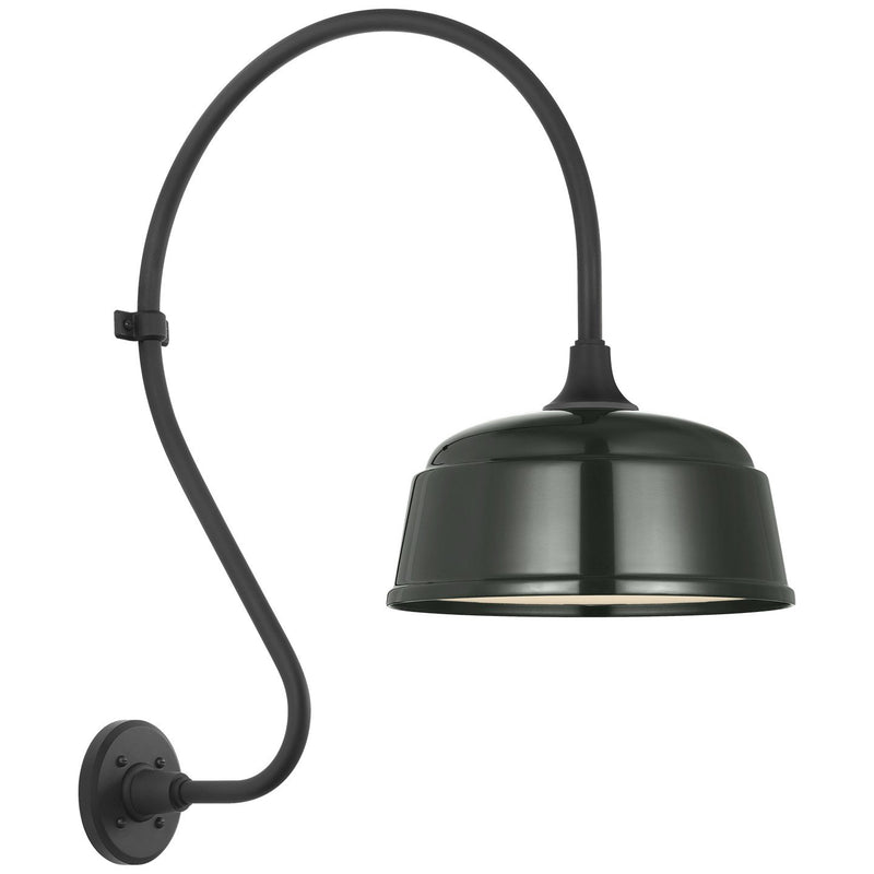 Academy Larrabee 18" Barn Light Outdoor Wall Lantern in Matte Black