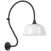 Academy Larrabee 18" Barn Light Outdoor Wall Lantern in Matte Black