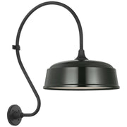 Academy Larrabee 18" Barn Light Outdoor Wall Lantern in Matte Black