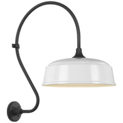 Academy Larrabee 18" Barn Light Outdoor Wall Lantern in Matte Black