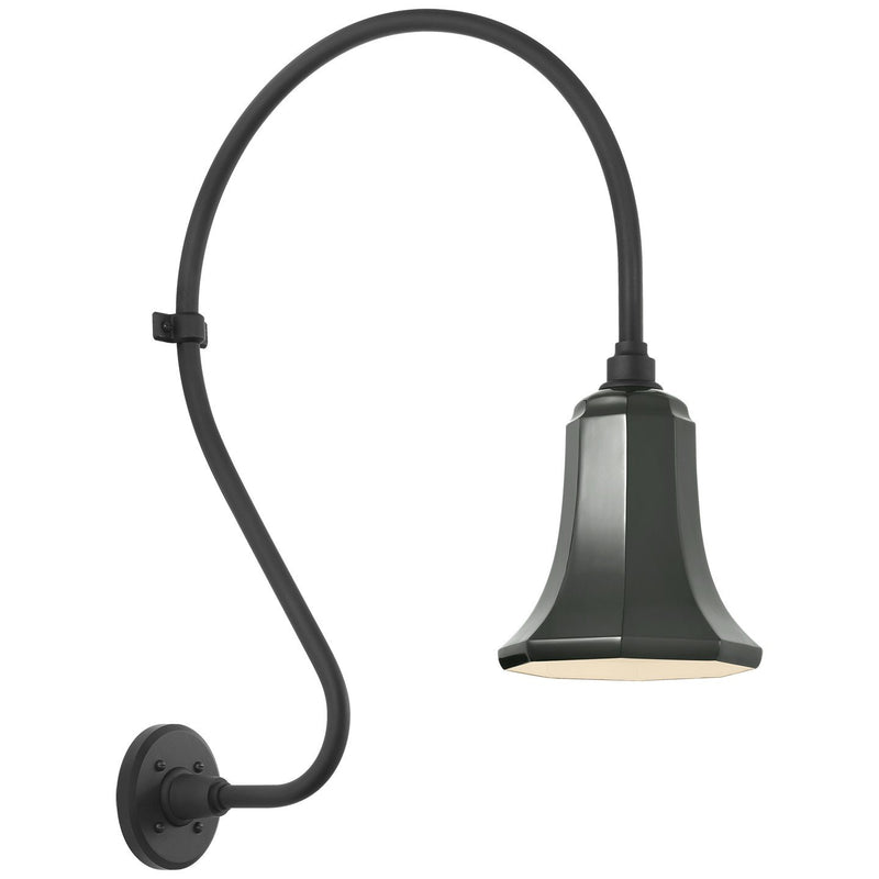 Academy Larrabee 18" Barn Light Outdoor Wall Lantern in Matte Black