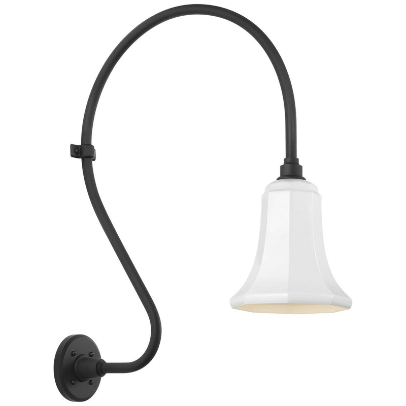 Academy Larrabee 18" Barn Light Outdoor Wall Lantern in Matte Black