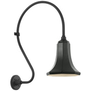 Academy Larrabee 18" Barn Light Outdoor Wall Lantern in Matte Black