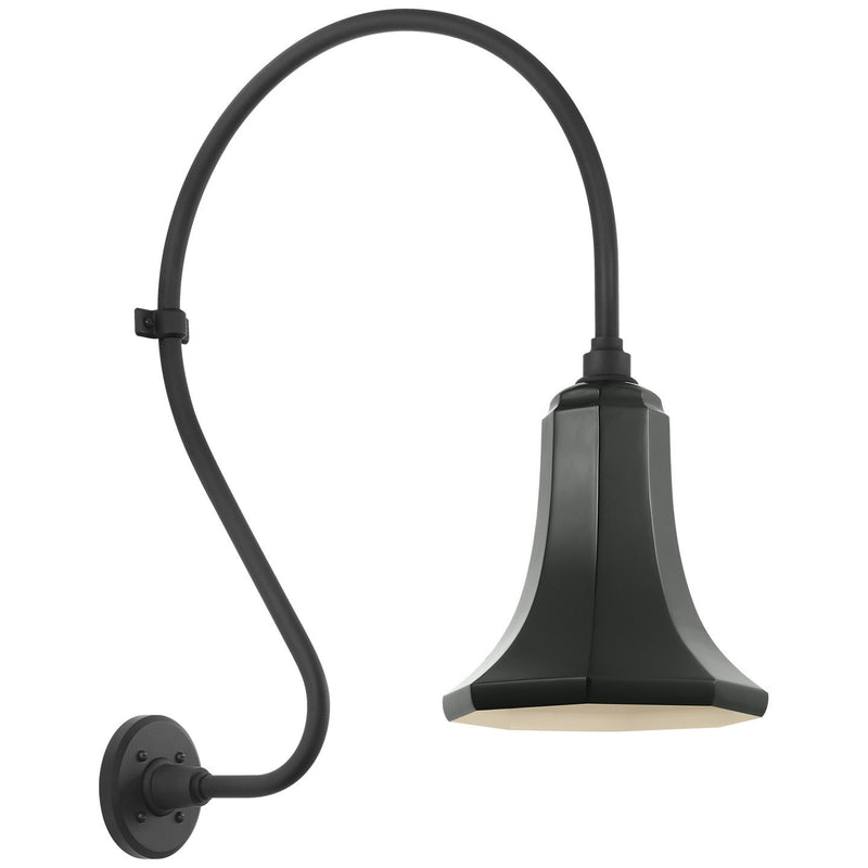 Academy Larrabee 18" Barn Light Outdoor Wall Lantern in Matte Black