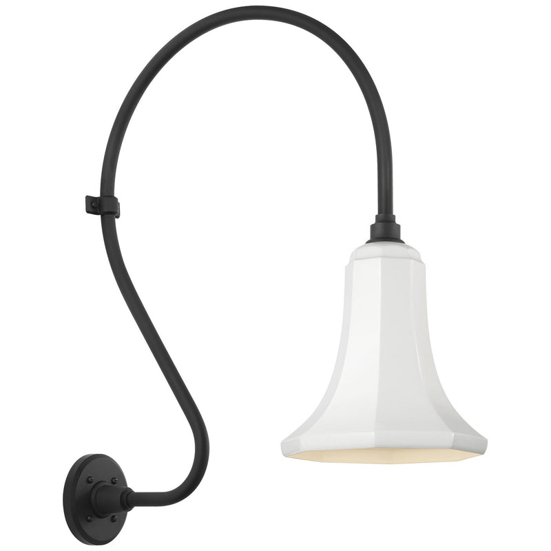 Academy Larrabee 18" Barn Light Outdoor Wall Lantern in Matte Black