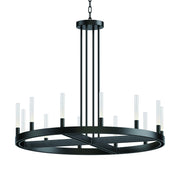 Ovation 12 Light LED Chandelier in Black