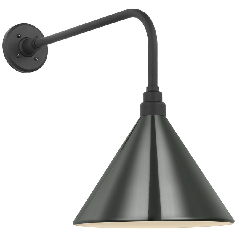 Academy Rex 20" Barn Light Outdoor Wall Lantern in Matte Black