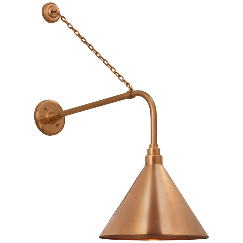 Academy Anchored Rex 20" Barn Light Outdoor Wall Lantern in Soft Copper
