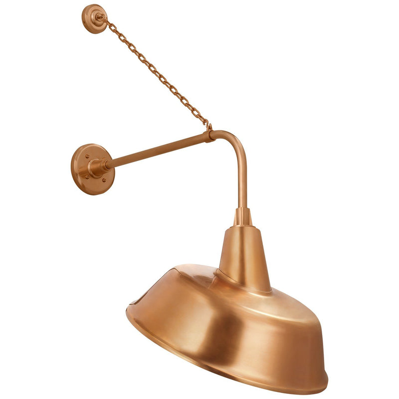 Academy Anchored Rex 20" Barn Light Outdoor Wall Lantern in Soft Copper