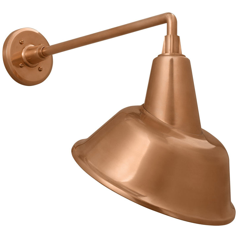 Academy Mack 17.5" Barn Light Outdoor Wall Lantern in Soft Copper