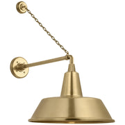 Academy Anchored Mack 17.5" Barn Light Outdoor Wall Lantern in Hand-Rubbed Antique Brass