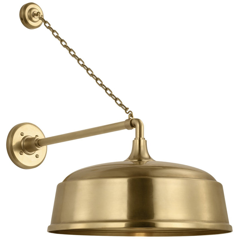 Academy Anchored Mack 17.5" Barn Light Outdoor Wall Lantern in Hand-Rubbed Antique Brass