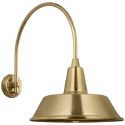 Academy Arched Mack 19.5" Barn Light Outdoor Wall Lantern in Hand-Rubbed Antique Brass