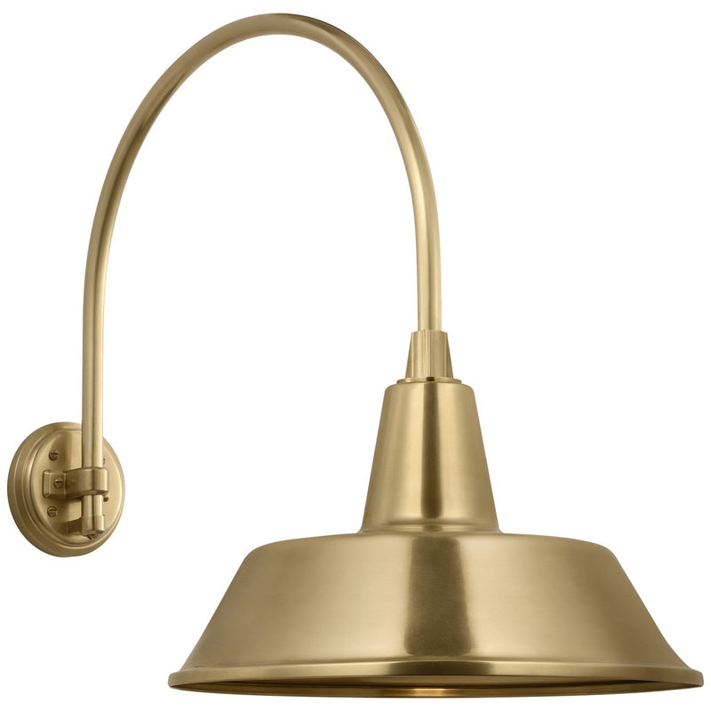 Academy Arched Mack 19.5" Barn Light Outdoor Wall Lantern in Hand-Rubbed Antique Brass