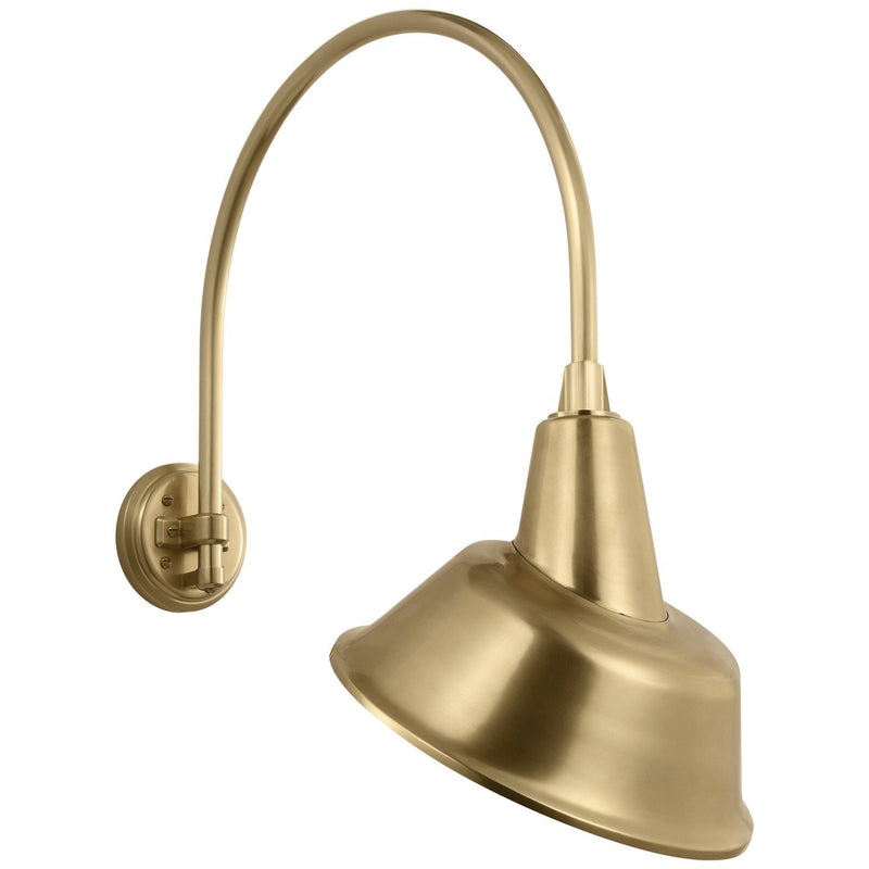 Academy Arched Mack 19.5" Barn Light Outdoor Wall Lantern in Hand-Rubbed Antique Brass