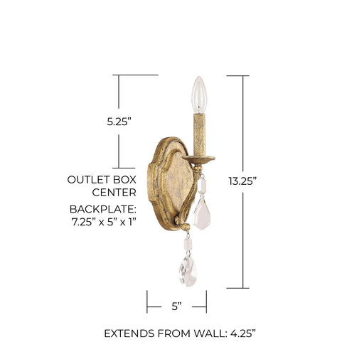 Blakely Large Wall Sconce in Antique Gold